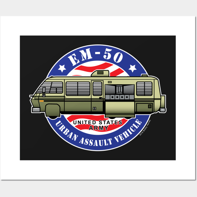 EM-50 Urban Assault Vehicle Wall Art by Illustratorator